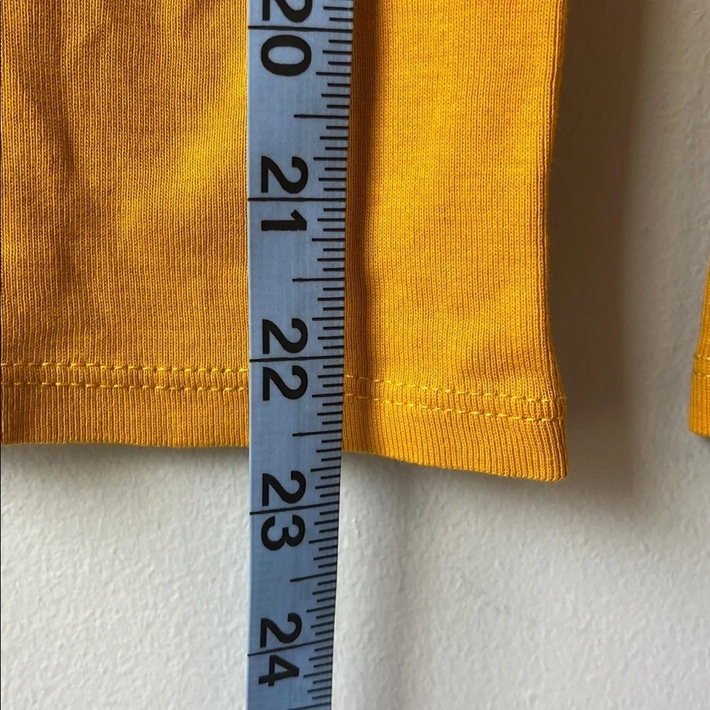 J. Crew Women's Mustard Yellow Long Sleeve Scoop Neck Tee